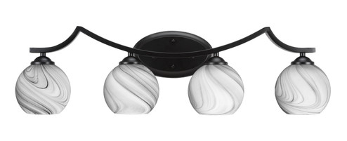 Zilo Four Light Bath Bar in Matte Black (200|554-MB-4109)