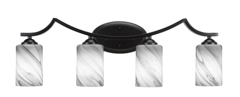 Zilo Four Light Bathroom in Matte Black (200|554-MB-3009)