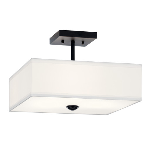 Shailene Three Light Semi Flush Mount in Black (12|43691BK)