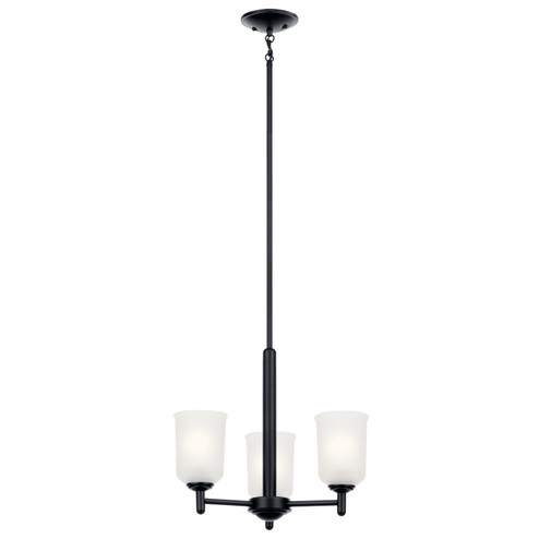 Shailene Three Light Mini Chandelier in Black (12|43670BK)