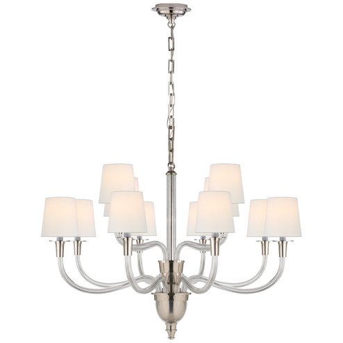 Vivian 12 Light Chandelier in Polished Nickel (268|TOB 5033PN-L)