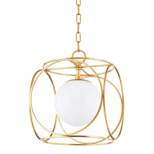 Claire One Light Pendant in Vintage Gold Leaf (428|H632701S-VGL)