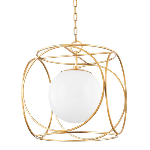 Claire One Light Pendant in Vintage Gold Leaf (428|H632701L-VGL)