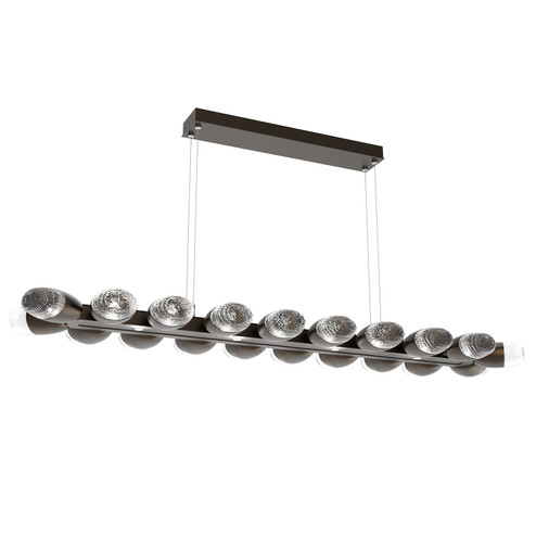 Pebble LED Linear Suspension in Flat Bronze (404|PLB0079-60-FB-PC-CA1-L1)