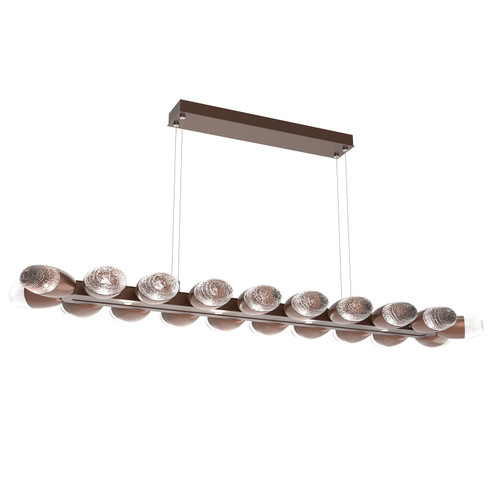 Pebble LED Linear Suspension in Burnished Bronze (404|PLB0079-60-BB-PC-CA1-L1)