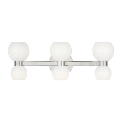 Londyn Six Light Vanity in Polished Nickel (454|KSV1006PNMG)