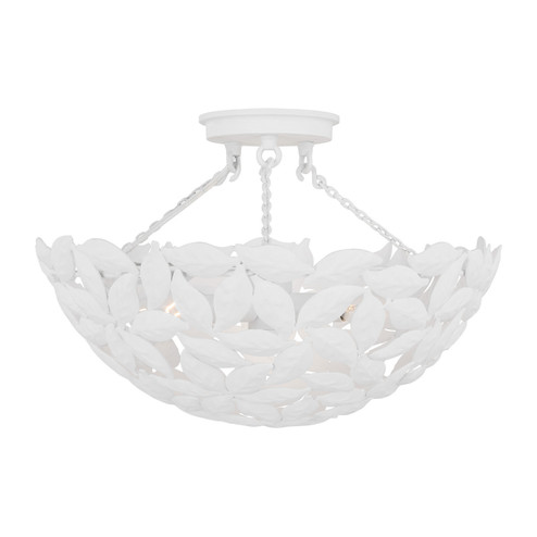 Kelan Three Light Semi Flush Mount in Textured White (454|AF1173TXW)