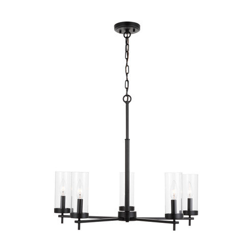 Zire Five Light Chandelier in Midnight Black (454|3190305-112)