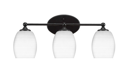 Capri Three Light Bath Bar in Matte Black (200|5913-MB-4021)