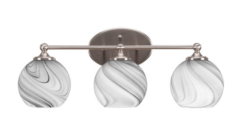 Capri Three Light Bathroom Lighting in Brushed Nickel (200|5913-BN-4109)