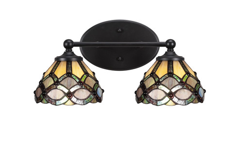 Capri Two Light Bathroom Lighting in Matte Black (200|5912-MB-9435)