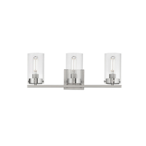 Pinn Three Light Bath Vanity in Satin Nickel (16|12403CLSN)