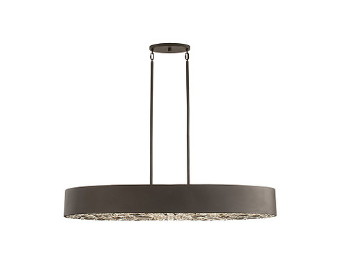 Azores Six Light Linear Chandelier in Black Cashmere (51|1-1270-6-50)