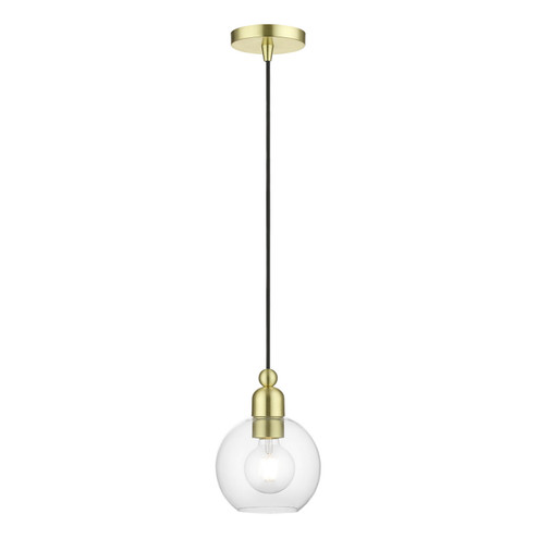 Downtown One Light Mini Pendant in Satin Brass (107|48971-12)