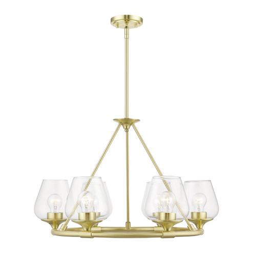 Willow Six Light Chandelier in Satin Brass (107|46726-12)