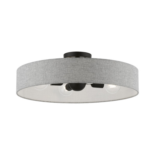 Elmhurst Four Light Semi-Flush Mount in Black (107|46148-04)