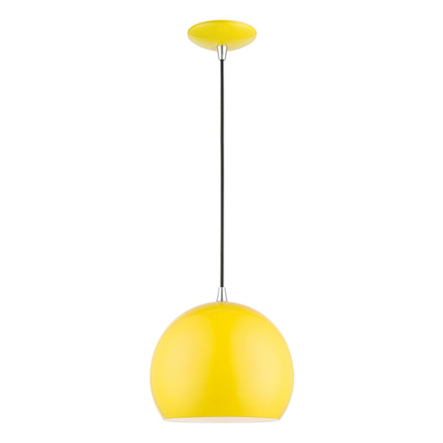 Piedmont One Light Pendant in Shiny Yellow w/Polished Chrome (107|41181-82)