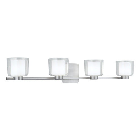 Alexus Four Light Wall Sconce in Brush Nickel (185|5334-BN-CL)