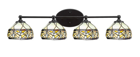 Capri Four Light Bathroom Lighting in Brushed Nickel (200|5914-MB-9485)