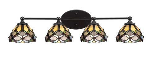Capri Four Light Bathroom Lighting in Brushed Nickel (200|5914-MB-9435)