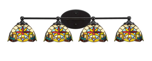 Capri Four Light Bathroom Lighting in Brushed Nickel (200|5914-MB-9365)