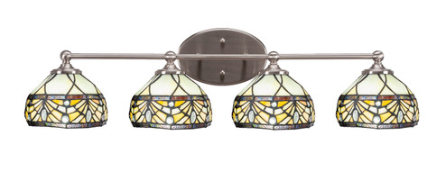 Capri Four Light Bathroom Lighting in Brushed Nickel (200|5914-BN-9485)