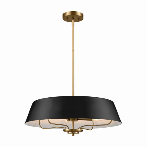 Luella Four Light Pendant/Semi Flush in Black (12|52543BK)
