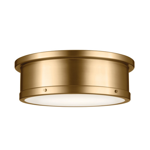 Serca Three Light Flush Mount in Brushed Natural Brass (12|52541BNB)