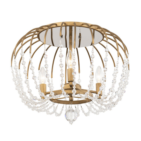 Voliere Three Light Semi-Flush Mount in Havana Gold (137|343S03HG)