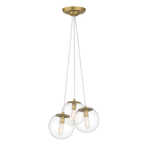 Auresa Three Light Pendant in Soft Brass (7|2743-695)