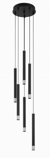 Wand LED Pendant in Brushed Nickel and Coal Highlights (42|P5404-691-L)