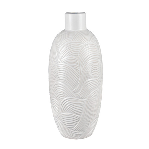 Flynn Vase in Gloss White (45|S0017-9191)