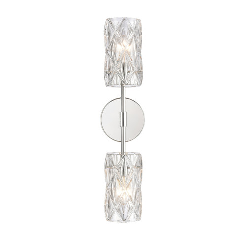 Formade Crystal Two Light Wall Sconce in Polished Chrome (45|82195/2)