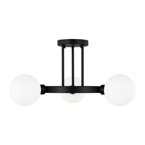 Clybourn Three Light Semi-Flush Mount in Midnight Black (454|7761603-112)