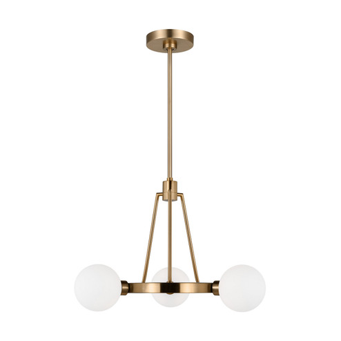 Clybourn Three Light Chandelier in Satin Brass (454|3161603-848)