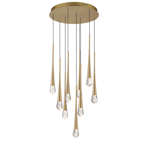 Pierce LED Pendant in Gold (86|E24227-122GLD)