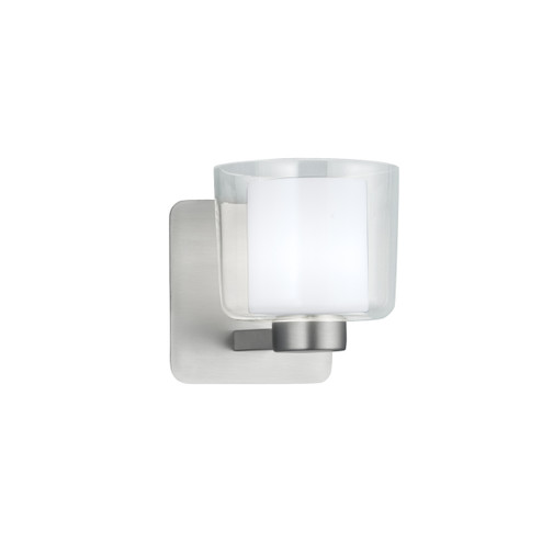 Alexus One Light Wall Sconce in Brush Nickel (185|5331-BN-CL)