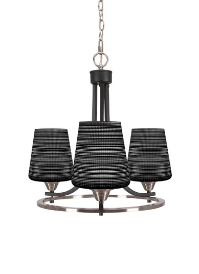 Paramount Three Light Chandelier in Matte Black & Brushed Nickel (200|3403-MBBN-4039)