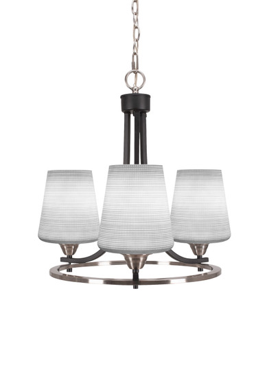 Paramount Three Light Chandelier in Matte Black & Brushed Nickel (200|3403-MBBN-4031)