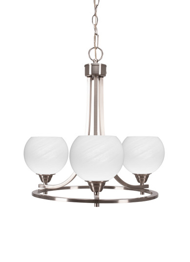 Paramount Three Light Chandelier in Brushed Nickel (200|3403-BN-4101)