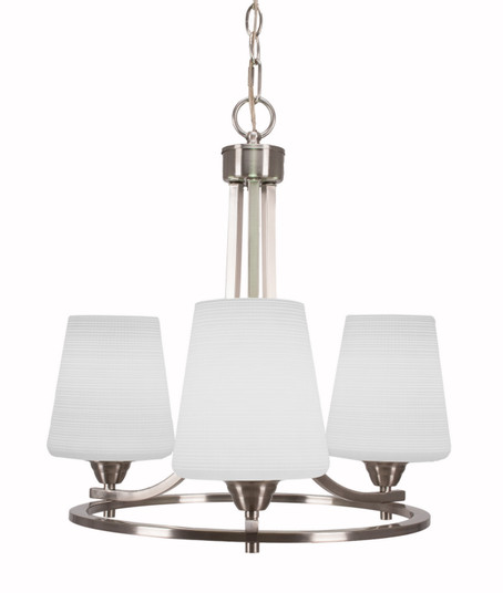 Paramount Three Light Chandelier in Brushed Nickel (200|3403-BN-4031)