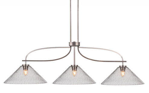 Monterey Three Light Billiard/Island in Graphite & Painted Distressed Wood-look (200|2936-GPDW-2162)