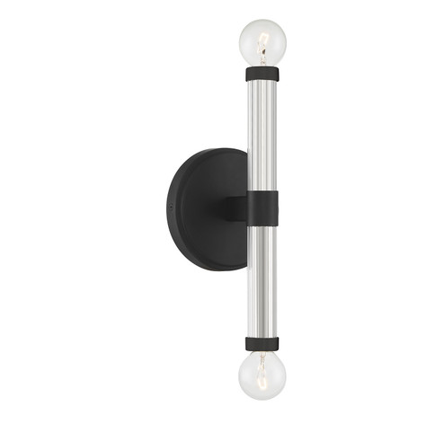 Kingsburg Two Light Wall Sconce in Matte Black (159|V6-L9-6733-2-89)