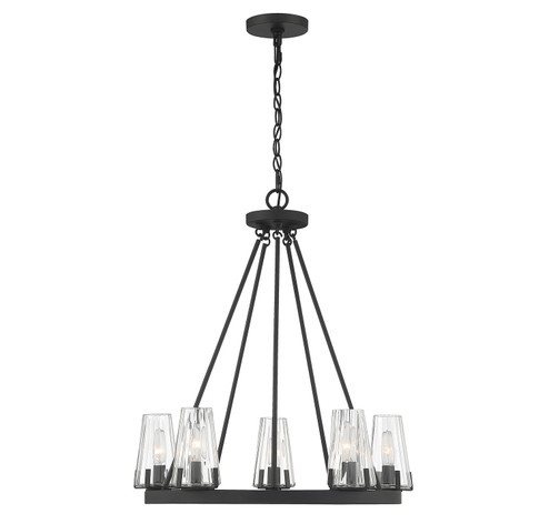 Dimond Five Light Chandelier in Matte Black (159|V6-L1-2320-5-89)