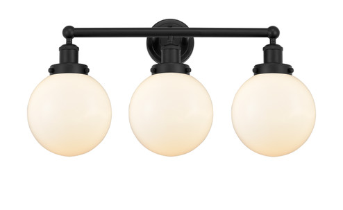 Edison Three Light Bath Vanity in Matte Black (405|616-3W-BK-G201-8)