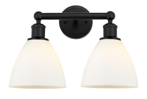 Edison Two Light Bath Vanity in Matte Black (405|616-2W-BK-GBD-751)