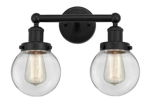 Edison Two Light Bath Vanity in Matte Black (405|616-2W-BK-G202-6)