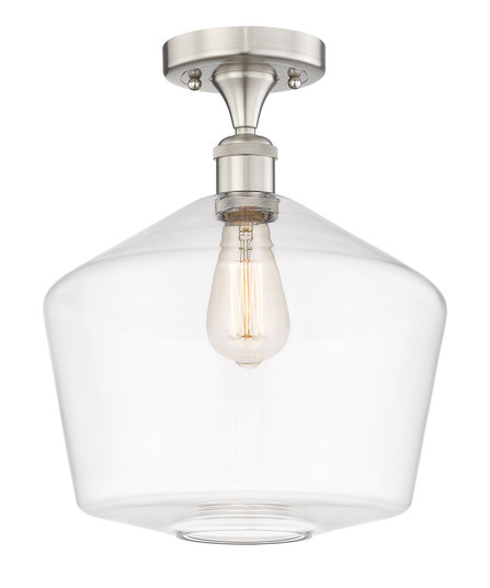 Edison One Light Semi-Flush Mount in Brushed Satin Nickel (405|616-1F-SN-G652-12)