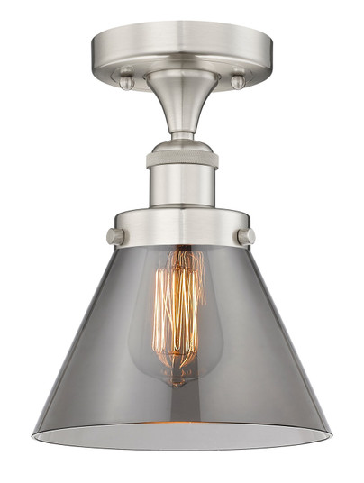 Edison One Light Semi-Flush Mount in Brushed Satin Nickel (405|616-1F-SN-G43)
