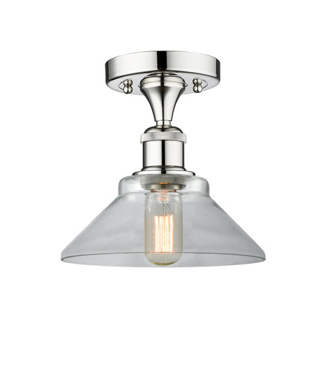 Edison One Light Semi-Flush Mount in Polished Chrome (405|616-1F-PC-G132)